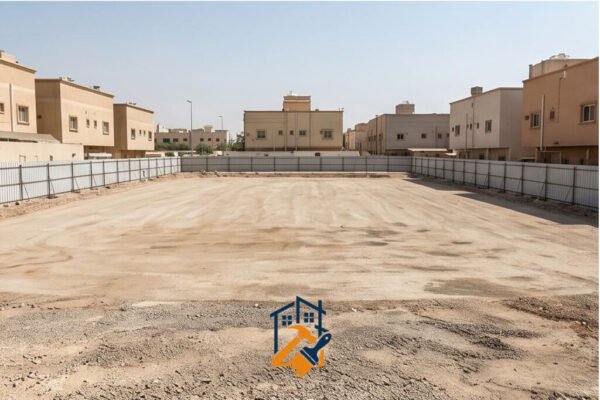موقع هدم بعد الانتهاء وإزالة الأنقاض